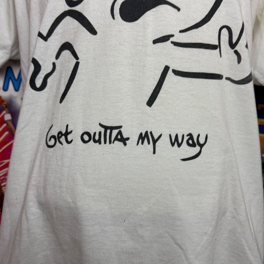 Vintage 90s Cartoon Character Get Outta My Way Graphic T Shirt Adult Sz XL - Picture 3 of 6